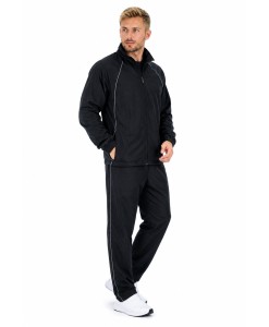 CONJUNTO AGASALHO MASCULINO PRETA - TACTEL - FILETE - P M G GG G1 G2 G3 G4 G5 G6 - BUTU BIRU